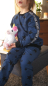 Preview: Hilco - Sweatstoff - Im Zoo - Sterne - blau - schwarz